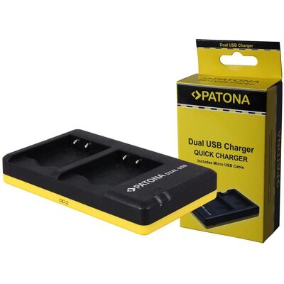 Patona Dual Ladegerät Sony BN1 (Kamera Akku Ladegerät), Kamera Stromversorgung, Gelb, Schwarz Patona Dual Ladegerät Sony BN1 (Kamera Akku Ladegerät), Kamera Stromversorgung, Gelb, Schwarz