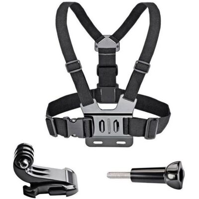 Hurtel Verstellbarer Gurt für eine Sportkamera mit drehbarem Stativ, Action Cam Zubehör, Schwarz Hurtel Verstellbarer Gurt für eine Sportkamera mit drehbarem Stativ, Action Cam Zubehör, Schwarz