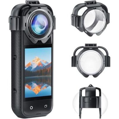 Puluz lens covers for Insta360 X5 camera (snap-on), Action Cam Zubehör, Transparent Puluz lens covers for Insta360 X5 camera (snap-on), Action Cam Zubehör, Transparent