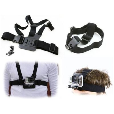 Xrec Zestaw 2w1 Szelki + Opaska Na GŁowĘ Do Gopro Hero 4 3+ 3 2 1, Action Cam Zubehör, Schwarz Xrec Zestaw 2w1 Szelki + Opaska Na GŁowĘ Do Gopro Hero 4 3+ 3 2 1, Action Cam Zubehör, Schwarz