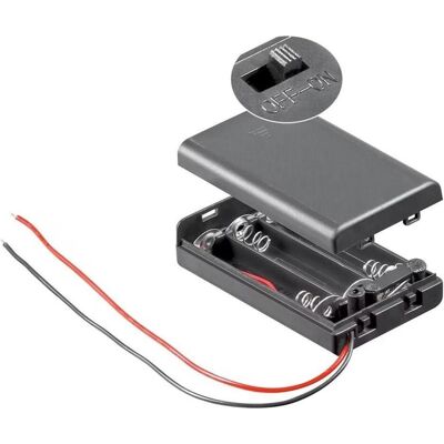 PowerGuard 3x AAA Micro Batteriehalter, Batterie Zubehör, Rot, Schwarz PowerGuard 3x AAA Micro Batteriehalter, Batterie Zubehör, Rot, Schwarz