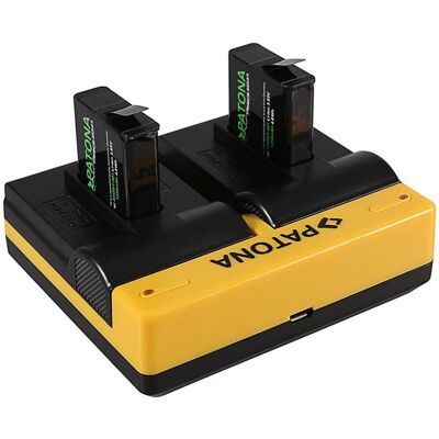 Patona Dual Ladegerät f. GoPro Hero 8 AHDBT-801 Hero 7 AHDBT-701 Hero 6 Hero 5 AHDBT-501 inkl. Micro, Action Cam Zubehör, Schwarz Patona Dual Ladegerät f. GoPro Hero 8 AHDBT-801 Hero 7 AHDBT-701 Hero 6 Hero 5 AHDBT-501 inkl. Micro, Action Cam Zubehör, Schwarz