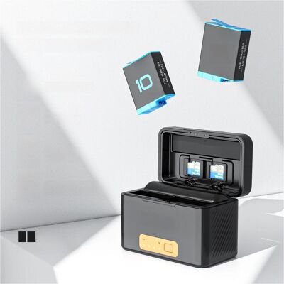 ZGCine GoPro Oplaadcase w/ 2X 901 Battery (PS-G10-Mini-K2) (27PSG10MINIK20), Action Cam Zubehör, Schwarz ZGCine GoPro Oplaadcase w/ 2X 901 Battery (PS-G10-Mini-K2) (27PSG10MINIK20), Action Cam Zubehör, Schwarz