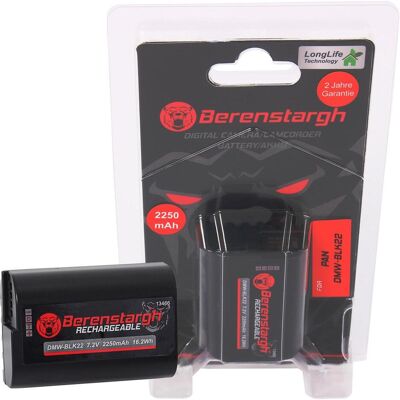 Berenstargh Akku f. Panasonic BLK22 (Kamera Akku), Kamera Stromversorgung, Schwarz Berenstargh Akku f. Panasonic BLK22 (Kamera Akku), Kamera Stromversorgung, Schwarz