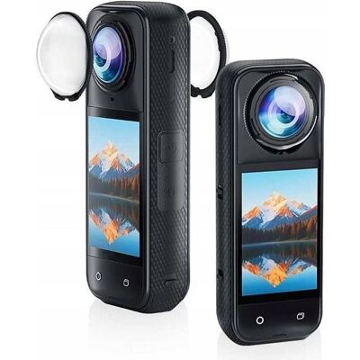 Puluz Zestaw Osłon 2x Ochrona Na Obiektyw Obiektywy Twist-lock Do Insta360 X5 X 5 / Pu767t, Action Cam Zubehör, Transparent Puluz Zestaw Osłon 2x Ochrona Na Obiektyw Obiektywy Twist-lock Do Insta360 X5 X 5 / Pu767t, Action Cam Zubehör, Transparent