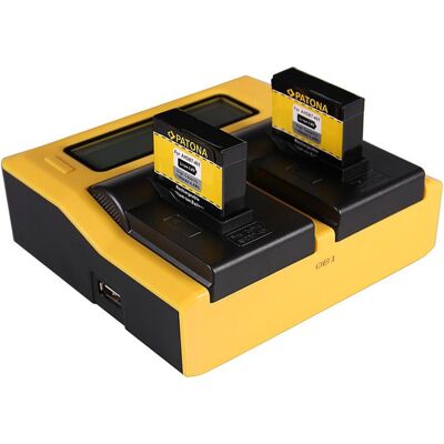 Patona Dual LCD USB Ladegerät f. GoPro AHDBT-401 Hero4 Black Edition AHDBT-401 Hero5 Black, Action Cam Zubehör, Schwarz Patona Dual LCD USB Ladegerät f. GoPro AHDBT-401 Hero4 Black Edition AHDBT-401 Hero5 Black, Action Cam Zubehör, Schwarz
