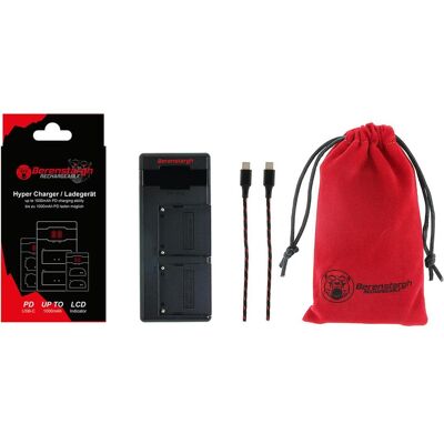 Berenstargh Hyper PD Ladegerät für Sony F550 F750 F970 FM50 FM500H inkl. USB-C Kabel (Kamera Akku Ladegerät), Kamera Stromversorgung, Schwarz Berenstargh Hyper PD Ladegerät für Sony F550 F750 F970 FM50 FM500H inkl. USB-C Kabel (Kamera Akku Ladegerät), Kamera Stromversorgung, Schwarz