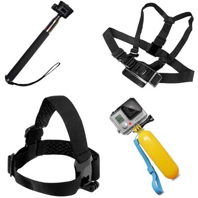 Hurtel Montage-Zubehör Set Brustgurt Halter für Gopro Hero 4 3 3+ 2 1 HIT Go Pro 9 in 1, Action Cam Zubehör, Schwarz Hurtel Montage-Zubehör Set Brustgurt Halter für Gopro Hero 4 3 3+ 2 1 HIT Go Pro 9 in 1, Action Cam Zubehör, Schwarz