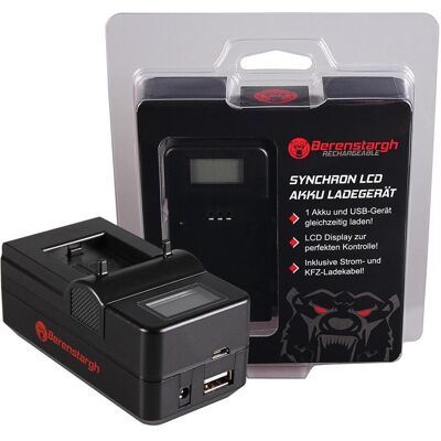 Berenstargh Synchron USB Ladegerät f. GoPro AHDBT-301 AHDBT-302 Hero 3 Hero 3+, Action Cam Zubehör, Schwarz Berenstargh Synchron USB Ladegerät f. GoPro AHDBT-301 AHDBT-302 Hero 3 Hero 3+, Action Cam Zubehör, Schwarz