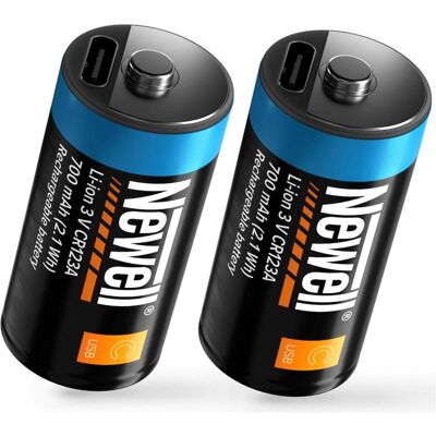 Newell NL4206 Akumulator CR123A USB-C 700 mAh 2 szt. blister (Kamera Akku), Kamera Stromversorgung, Schwarz Newell NL4206 Akumulator CR123A USB-C 700 mAh 2 szt. blister (Kamera Akku), Kamera Stromversorgung, Schwarz