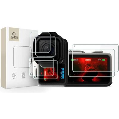 Hofi Zestaw Ochronny Tech-Protect Foil & Glass Fit+ 2-Set Gopro Mission 1 / Pro Clear, Action Cam Zubehör, Transparent Hofi Zestaw Ochronny Tech-Protect Foil & Glass Fit+ 2-Set Gopro Mission 1 / Pro Clear, Action Cam Zubehör, Transparent