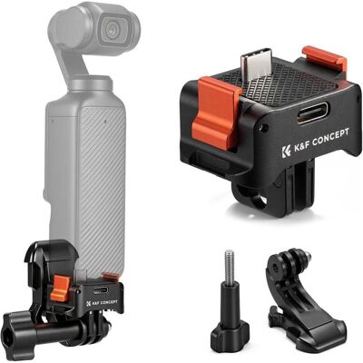 K&F Concept Adapter Szybkozłączka Na Gopro 1/4" Ładowarka Usb-c Do Dji Osmo Pocket 4 / Osmo Pocket 3 / Kf20.0018, Action Cam Zubehör, Schwarz K&F Concept Adapter Szybkozłączka Na Gopro 1/4" Ładowarka Usb-c Do Dji Osmo Pocket 4 / Osmo Pocket 3 / Kf20.0018, Action Cam Zubehör, Schwarz