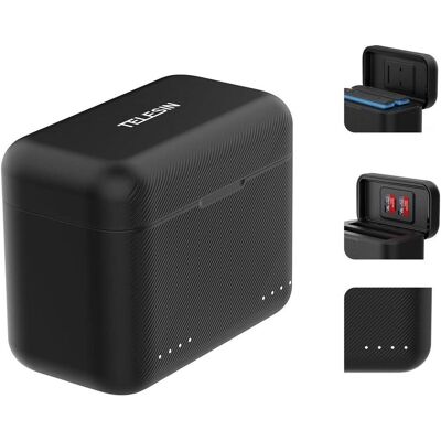 Telesin dual-channel charger for Insta360 X3, Action Cam Zubehör, Schwarz Telesin dual-channel charger for Insta360 X3, Action Cam Zubehör, Schwarz