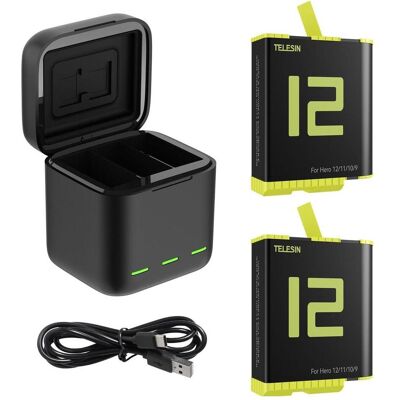 Telesin 3-in-1-Ladegerät Set, Action Cam Zubehör, Schwarz Telesin 3-in-1-Ladegerät Set, Action Cam Zubehör, Schwarz