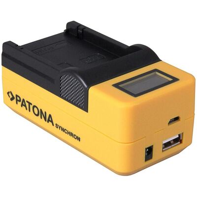 Patona Synchron USB Ladegerät f. GoPro ABPAK001 ABPAK-001 mit LCD-Display, Action Cam Zubehör, Schwarz Patona Synchron USB Ladegerät f. GoPro ABPAK001 ABPAK-001 mit LCD-Display, Action Cam Zubehör, Schwarz