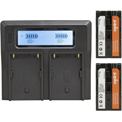 Jupio Kameraakku-Set - 2x NP-F970 + Doppel-Ladegerät Jupio Kameraakku-Set - 2x NP-F970 + Doppel-Ladegerät