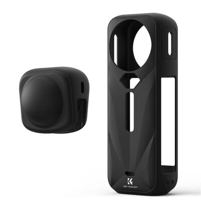 K&F Concept Silikon-Schutzhülle für Insta360 X5, Action Cam Zubehör, Schwarz K&F Concept Silikon-Schutzhülle für Insta360 X5, Action Cam Zubehör, Schwarz