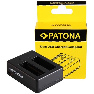 Patona Dual Schnell-Ladegerät f. SJCAM SJ6 Legend Black SJ6000 inkl. Micro-USB Kabel (Kamera Akku Ladegerät), Kamera Stromversorgung, Schwarz Patona Dual Schnell-Ladegerät f. SJCAM SJ6 Legend Black SJ6000 inkl. Micro-USB Kabel (Kamera Akku Ladegerät), Kamera Stromversorgung, Schwarz