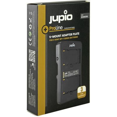 Jupio ProLine V-Mount Adapter Plate For 2X Sony NP-F Series (Kamera Akku), Kamera Stromversorgung, Schwarz Jupio ProLine V-Mount Adapter Plate For 2X Sony NP-F Series (Kamera Akku), Kamera Stromversorgung, Schwarz