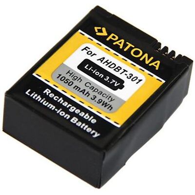 Patona Akku für Gopro 3/3+ (Kamera Akku), Kamera Stromversorgung, Schwarz Patona Akku für Gopro 3/3+ (Kamera Akku), Kamera Stromversorgung, Schwarz