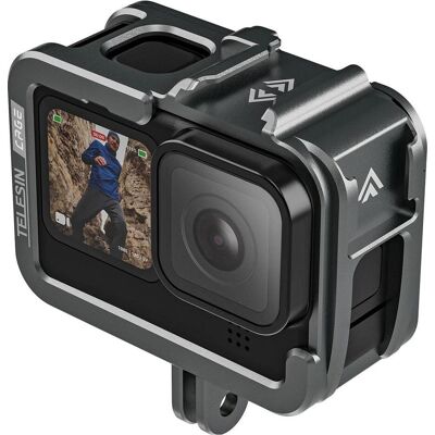 Telesin Alu cage for GoPro Hero11/10/9, Action Cam Zubehör, Grau Telesin Alu cage for GoPro Hero11/10/9, Action Cam Zubehör, Grau