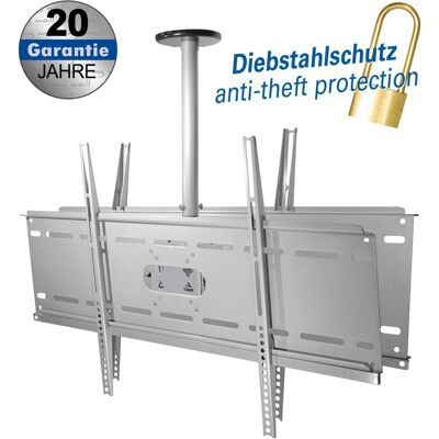 Transmedia Moni TFT Zubehör Deckenhalterung bis max. 60Zoll und 80 kg silber fuer 2x - Zube, TV Zubehör, Silber Transmedia Moni TFT Zubehör Deckenhalterung bis max. 60Zoll und 80 kg silber fuer 2x - Zube, TV Zubehör, Silber