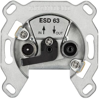 Kathrein Breitband-Verteilerdose 2 Loch IEC ESD 63 (Antennendose), Antennenkabel Kathrein Breitband-Verteilerdose 2 Loch IEC ESD 63 (Antennendose), Antennenkabel