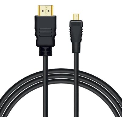 Savio CL-40/M HDMI (M) - micro HDMI (M) Kabel mit Ethernet 2m Schwarz (2 m), Videokabel, Schwarz Savio CL-40/M HDMI (M) - micro HDMI (M) Kabel mit Ethernet 2m Schwarz (2 m), Videokabel, Schwarz