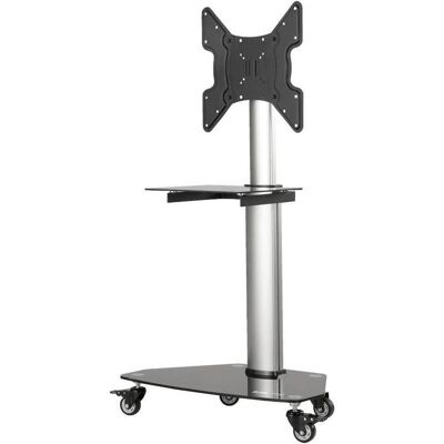 Eaton TRIPPLITE Premier Rolling TV Cart for 81,28cm 32Zoll to 139,7cm 55Zoll Displays Black Glass Ba (59 kg, 32" - 55"), TV Ständer, Schwarz, Silber Eaton TRIPPLITE Premier Rolling TV Cart for 81,28cm 32Zoll to 139,7cm 55Zoll Displays Black Glass Ba (59 kg, 32" - 55"), TV Ständer, Schwarz, Silber