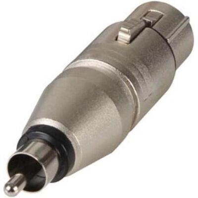 Neutrik - 3-POLIGE XLR-WEIBLICH AUF Cinch-/Phono-MÄNNLICH (Winkeladapter), Audio Adapter, Silber Neutrik - 3-POLIGE XLR-WEIBLICH AUF Cinch-/Phono-MÄNNLICH (Winkeladapter), Audio Adapter, Silber