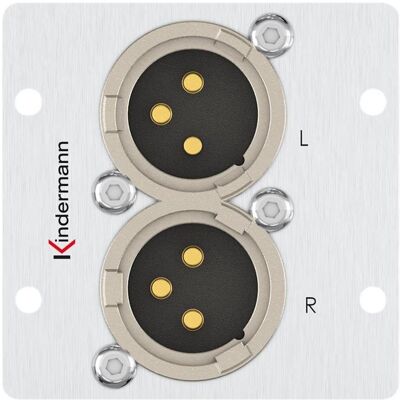 Kindermann XLR 3 polig 7444-578, Videokabel, Silber Kindermann XLR 3 polig 7444-578, Videokabel, Silber
