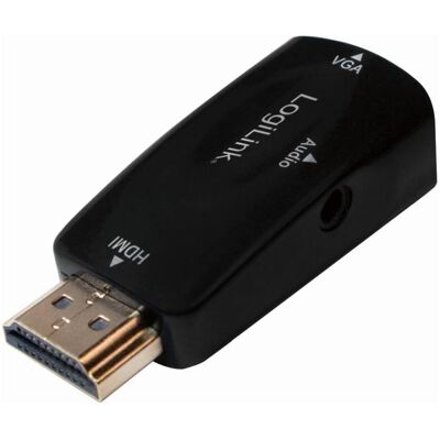 LogiLink HDMI zu VGA Konverter (HDMI Stecker), (CV0107) (HDMI, VGA), Video Adapter, Schwarz LogiLink HDMI zu VGA Konverter (HDMI Stecker), (CV0107) (HDMI, VGA), Video Adapter, Schwarz