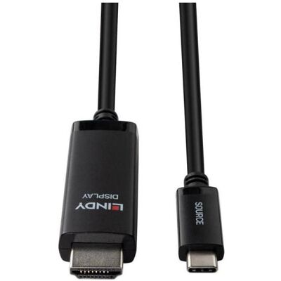 Lindy 2M USB TP-C HDMI 8K60 ADPT CBL (2 m), Videokabel, Schwarz Lindy 2M USB TP-C HDMI 8K60 ADPT CBL (2 m), Videokabel, Schwarz