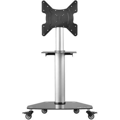Eaton TRIPPLITE Premier Rolling TV Cart for 81,28cm 32Zoll to 139,7cm 55Zoll Displays Black Glass Ba (59 kg, 32" - 55"), TV Ständer, Schwarz, Silber Eaton TRIPPLITE Premier Rolling TV Cart for 81,28cm 32Zoll to 139,7cm 55Zoll Displays Black Glass Ba (59 kg, 32" - 55"), TV Ständer, Schwarz, Silber
