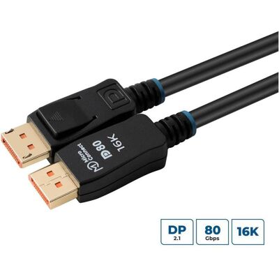 MicroConnect 16K DisplayPort 2.1 80Gbps (0.50 m), Videokabel, Schwarz MicroConnect 16K DisplayPort 2.1 80Gbps (0.50 m), Videokabel, Schwarz