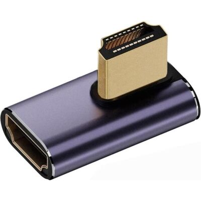 PowerGuard HDMI auf HDMI 2.1 8K 90-Grad Winkel Left Low Profile Adapter (HDMI), Data + Video Adapter, Grau PowerGuard HDMI auf HDMI 2.1 8K 90-Grad Winkel Left Low Profile Adapter (HDMI), Data + Video Adapter, Grau