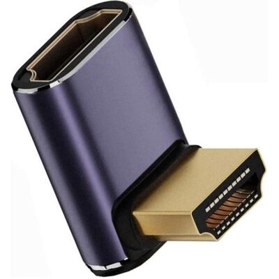 PowerGuard HDMI auf HDMI 2.1 8K 90-Grad Winkel Up Low Profile Adapter, Video Adapter, Gold, Grau PowerGuard HDMI auf HDMI 2.1 8K 90-Grad Winkel Up Low Profile Adapter, Video Adapter, Gold, Grau