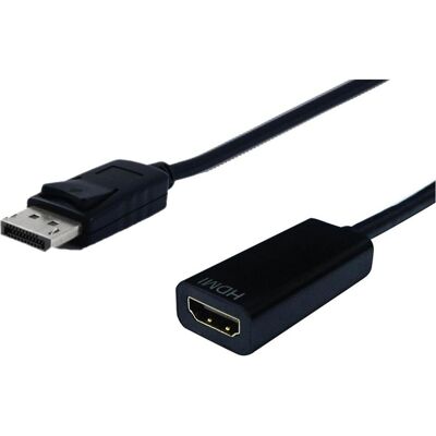 Secomp DisplayPort-HDMI Adapter (HDMI, 15 cm), Data + Video Adapter, Schwarz Secomp DisplayPort-HDMI Adapter (HDMI, 15 cm), Data + Video Adapter, Schwarz