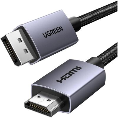Ugreen DisplayPort — HDMI (Typ A) (3 m), Videokabel, Schwarz Ugreen DisplayPort — HDMI (Typ A) (3 m), Videokabel, Schwarz