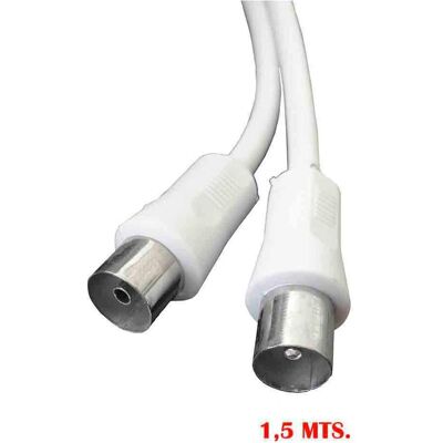 EDM 1,5 m Weißer Antennenkabel - TV- und Videoverlängerung EDM 1,5 m Weißer Antennenkabel - TV- und Videoverlängerung