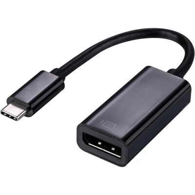 C-Tech AdaptÃr Type-C na Displayport, M/F (15 cm), Data + Video Adapter, Schwarz C-Tech AdaptÃr Type-C na Displayport, M/F (15 cm), Data + Video Adapter, Schwarz