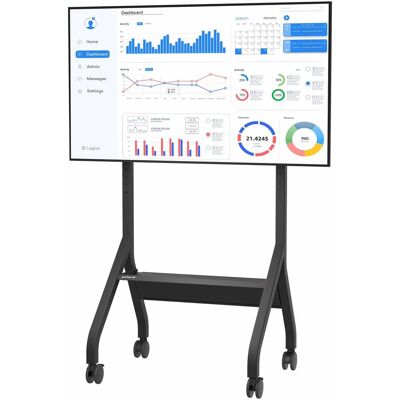 Peerless AV trolley with shelf for displays up to 75inch up to 56kg up to VESA 800x400 color black w (56.70 kg, 43" - 75"), TV Ständer, Schwarz Peerless AV trolley with shelf for displays up to 75inch up to 56kg up to VESA 800x400 color black w (56.70 kg, 43" - 75"), TV Ständer, Schwarz