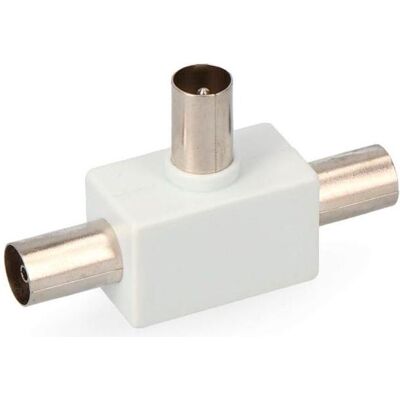 EDM Coaxial rv splitter 1 plug + 2 bases packaging, TV Zubehör EDM Coaxial rv splitter 1 plug + 2 bases packaging, TV Zubehör
