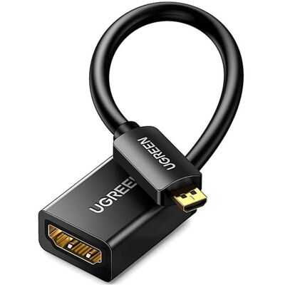 Ugreen Micro HDMI (Typ D) — HDMI (Typ A) (0.20 m), Videokabel, Schwarz Ugreen Micro HDMI (Typ D) — HDMI (Typ A) (0.20 m), Videokabel, Schwarz