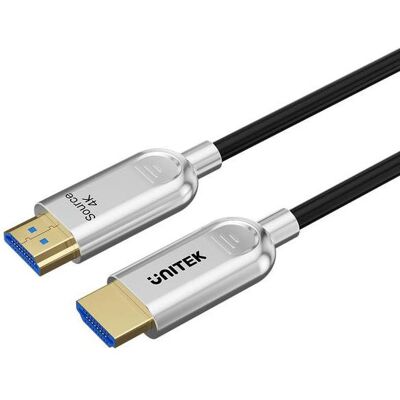 Unitek Kabel HDMI - HDMI 100m srebrny (C11092ASL01-100M) (100 m), Videokabel, Grau Unitek Kabel HDMI - HDMI 100m srebrny (C11092ASL01-100M) (100 m), Videokabel, Grau