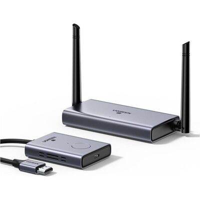 Ugreen Wireless HDMI Extender Transmitter and Receiver - Gray (50 m, HDMI 1.4b), Wireless Transmitter, Silber, Grau, Schwarz Ugreen Wireless HDMI Extender Transmitter and Receiver - Gray (50 m, HDMI 1.4b), Wireless Transmitter, Silber, Grau, Schwarz