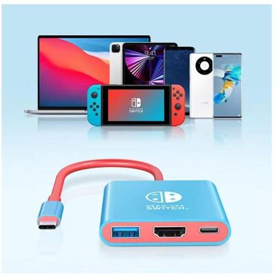 PowerGuard NeedUse Switch USB-C to USB-A, HDMI Adapter (Switch), Weiteres Gaming Zubehör, Blau, Rot, Weiss PowerGuard NeedUse Switch USB-C to USB-A, HDMI Adapter (Switch), Weiteres Gaming Zubehör, Blau, Rot, Weiss