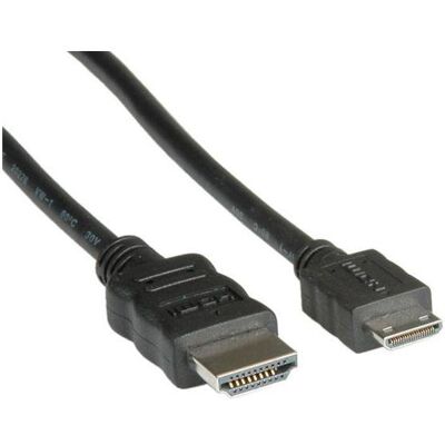 Secomp VALUE HDMI High Speed Kabel mit Ethernet HDMI ST - Mini HDMI ST 2,0m (2 m), Videokabel, Schwarz Secomp VALUE HDMI High Speed Kabel mit Ethernet HDMI ST - Mini HDMI ST 2,0m (2 m), Videokabel, Schwarz