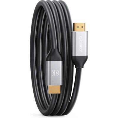 Orico H8Y1 HDMI 2.1 8K 60 Hz HDMI-Kabel 2 m - Schwarz (2 m), Videokabel, Schwarz Orico H8Y1 HDMI 2.1 8K 60 Hz HDMI-Kabel 2 m - Schwarz (2 m), Videokabel, Schwarz