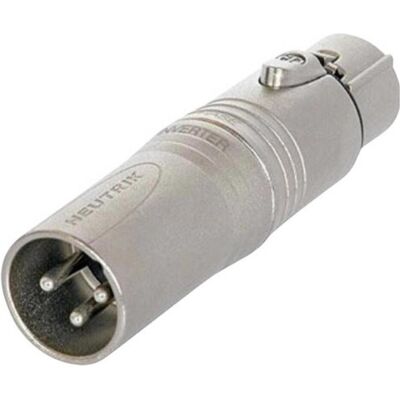 Neutrik Na3m5f (Klinkenadapter), Audio Adapter, Silber Neutrik Na3m5f (Klinkenadapter), Audio Adapter, Silber